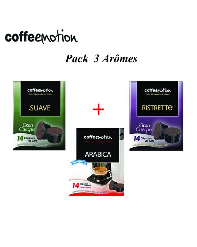 Coffeemotion 42 capsules de caf 3 ar mes Suave Ristretto Arabica